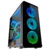 Корпус Mid-Tower Micro ATX / Mini ITX / ATX Nox NXHUMMERTGM со светодиодной подсветкой RGB USB 3.0, черный