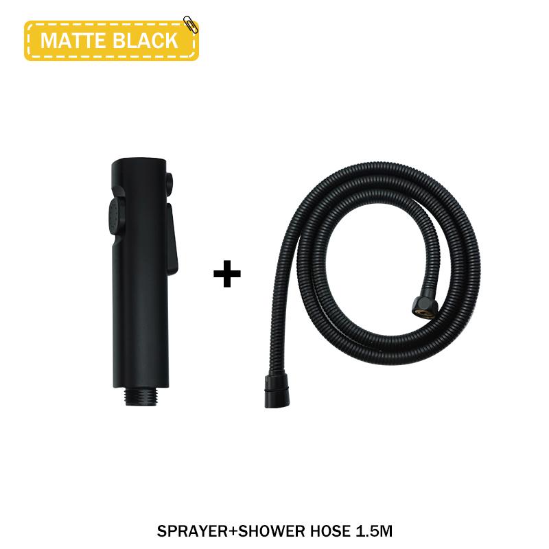 Белый ручной распылитель для туалета Mate Bidet, набор для ванной комнаты, настенный латунный угловой клапан, распылитель для туалета высокого давления из ABS