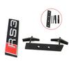 ABS Car Styling Front Grille Emblem Badge for S SQ3 SQ5 SQ7 SQ8 RSQ3 RSQ5 RSQ7 TTS TTRS Black Logo Auto Retrofit Accessories