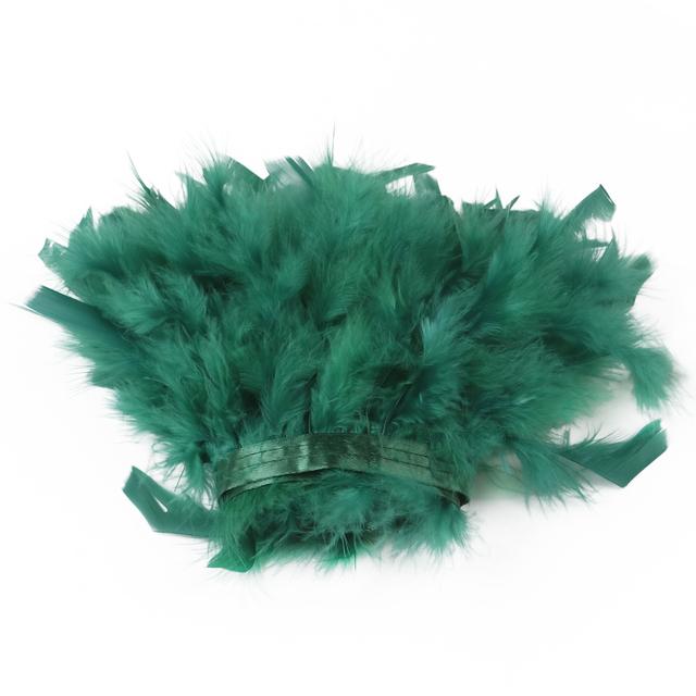 1M Multicolor Turkey Feather Trim Fringe Fluffy Stripped Plumas Ribbon 10-15cm Wedding Dress Clothes Crafts Sewing Decoration