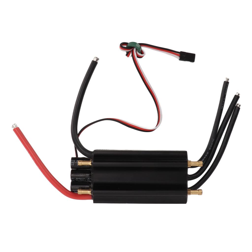 RC ESC 120A Water Cooled Waterproof 2 Way Black Built In BEC 210K Erpm Cycle Menu Settings Brushless ESC for RC Boats