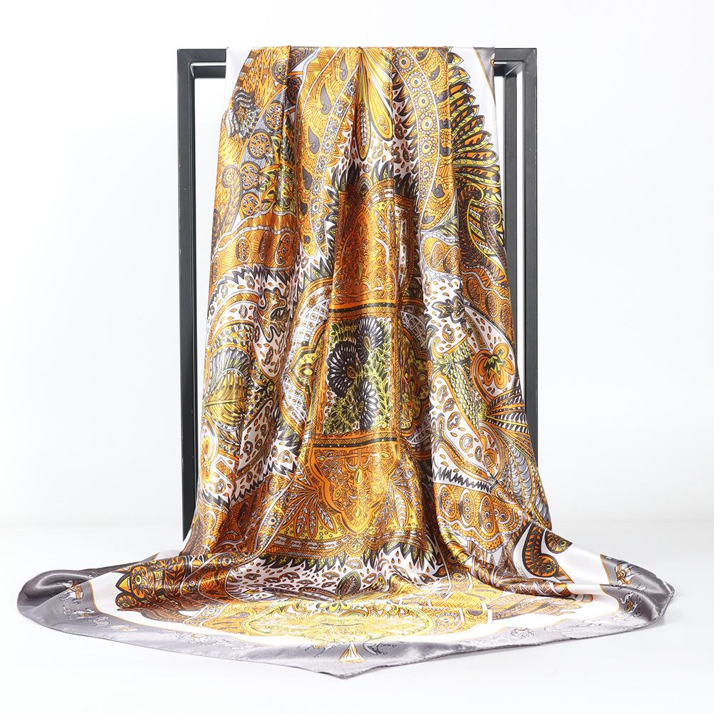 High-quality Luxurious Silk Scarves Headband Scarfs Neck Scarf For Women Chain Silk Scarf Women's Decorative Shawl