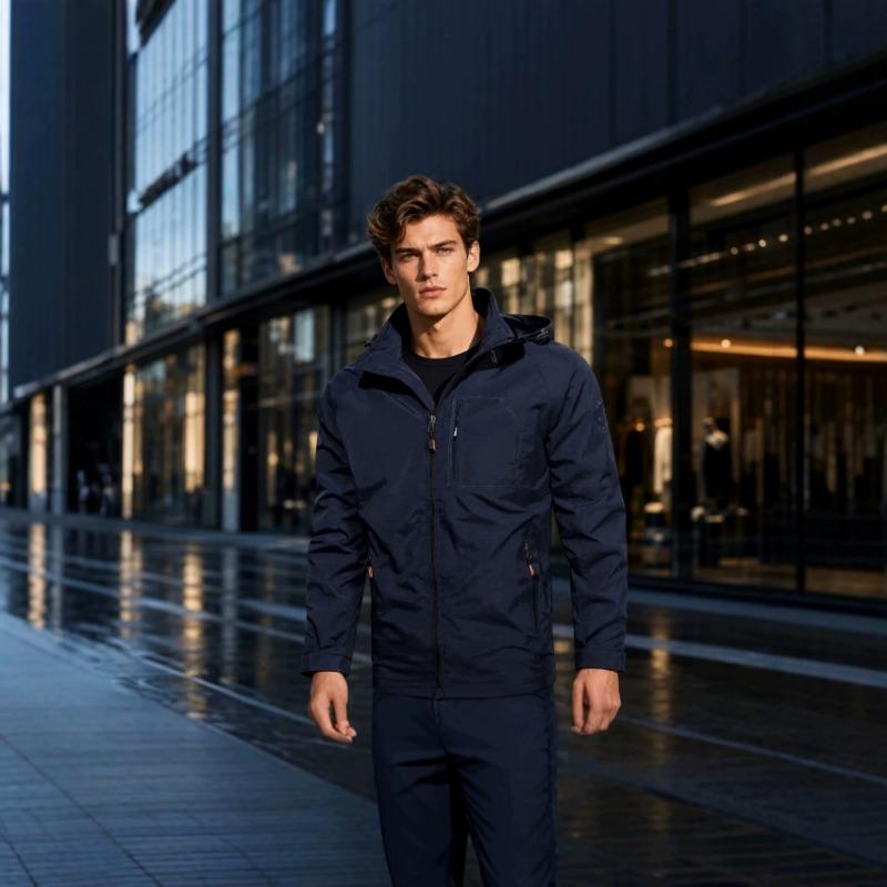 Men S Thin Waterproof Hooded Outdoor Hiking Casual Jacket