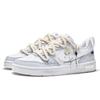 Nike Кроссовки для скейтборда Court Borough 2 Line Of Light And Shadow, Flower Isle, низкие, для девочек, белые с синим BQ5448-100(Team177-)