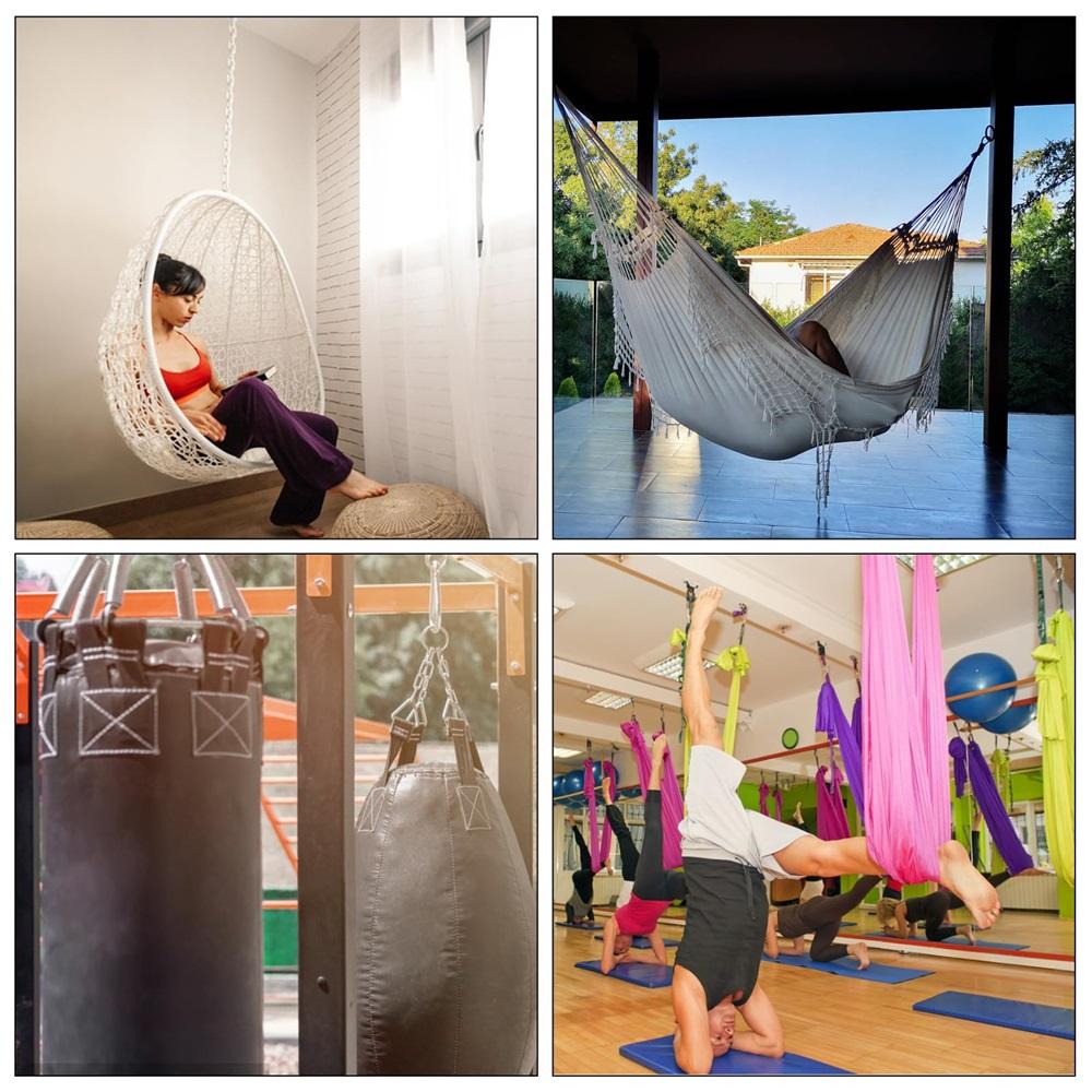 Квадратная проушина из нержавеющей стали 304 – 5/16" (8мм) Крепление-якорь для йога-гамаков, лодочной оснастки, палубного оборудования – Варианты в упаковках по 2/3/4 шт.