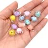 Home Party Supplies Cored Peach Beads for Jewelry Transparent Necklace Acrylic Earrings Marking 10pcs Fashion Handmade DIY Material Bracelet