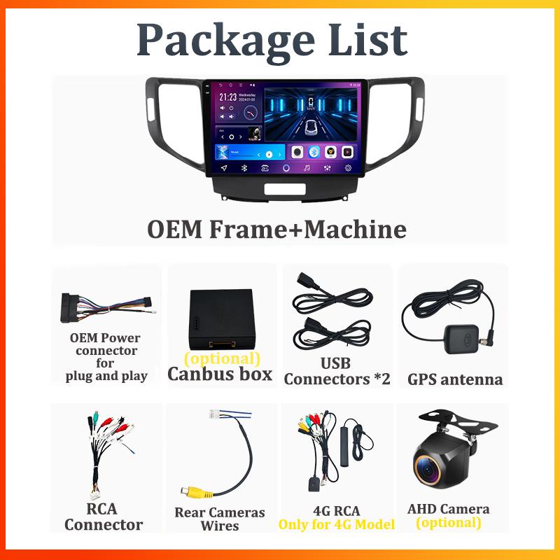 Для Honda Spirior Accord 8 Acura TSX 2008 2009 2010 2011 2012 Carplay Android auto Радио Интеллектуальная система GPS Навигация Wifi