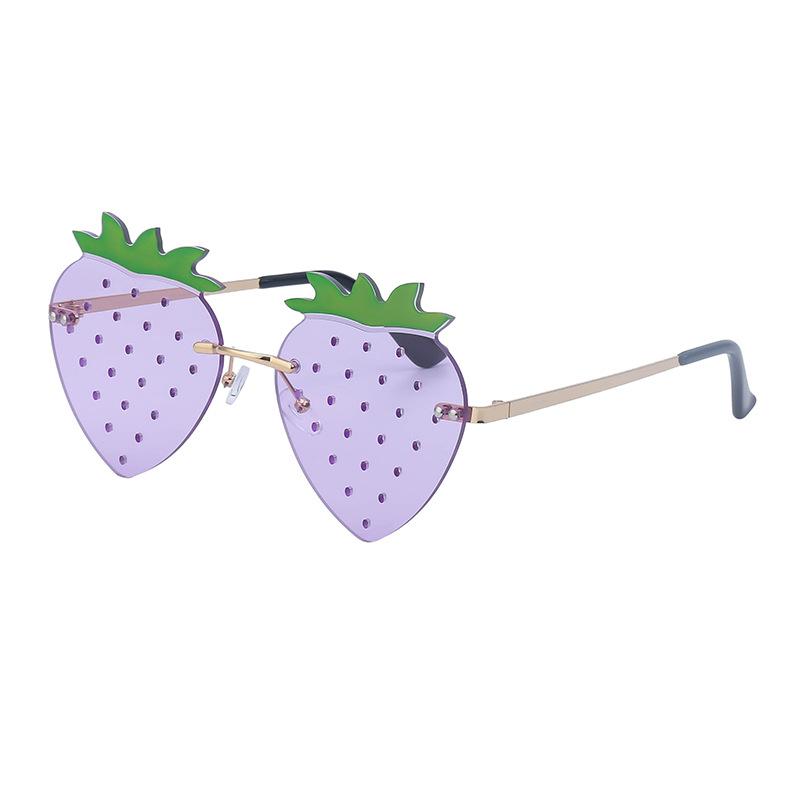 Персонализированные солнцезащитные очки Strawberry, женственные модные солнцезащитные очки Ball, забавные очки
