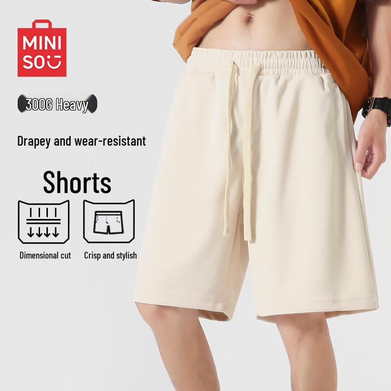 MINISO Men's Heavyweight Casual Straight-Leg Shorts