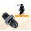2Pcs 6AN Male To 1/2-20 5/8-18 11/16-18 Inverted Flare Thread Fuel Fittings Adapter Connector Aluminum Straight Anodized Surface