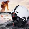 TOMSHOO Ski Helmet Goggles Lightweight Snowboard 2-in-1 Visor Removable Set Unisex Snow Sports