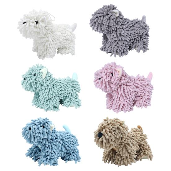 Chenille Hand Towel Cartoon Puppy Shape Soft Microfiber Towel High Water Absorption Bathroom Hand