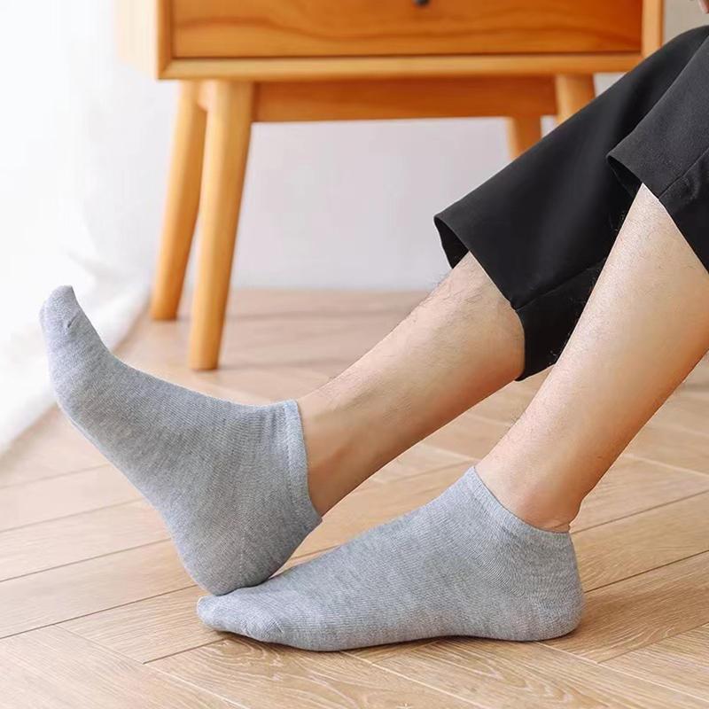Комплект из 5 шт., короткие короткие носки-лодочки с низким верхом и защитой от запаха, носки до середины икры, хлопковые дышащие потливые носки с неглубоким ртом