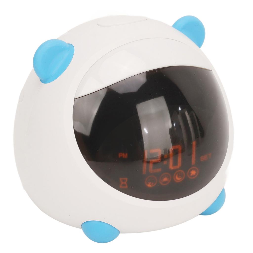 Детский будильник для обучения сна, часы-будильник для студентов с 7 цветными ночниками, 6 смайлов, 10 мелодий