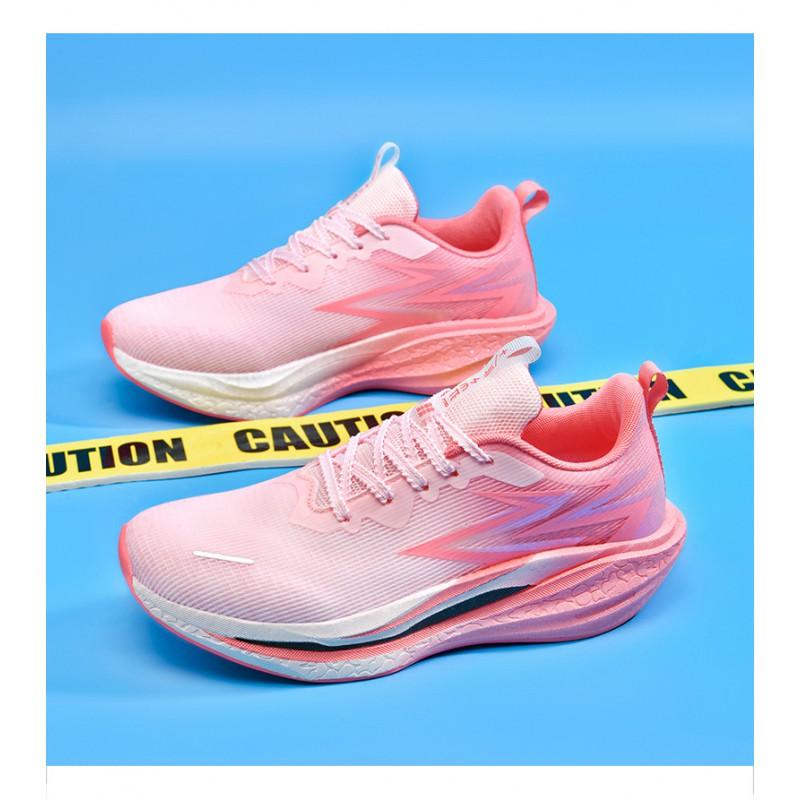 Lightweight Breathable Running Shoes Kids With Carbon Plate Support Mesh Upper Shock Absorption Non-Slip Sole
