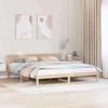 Natural Wooden Bed Frame with Headboard 180 x 200 cm Solid Pine Wood