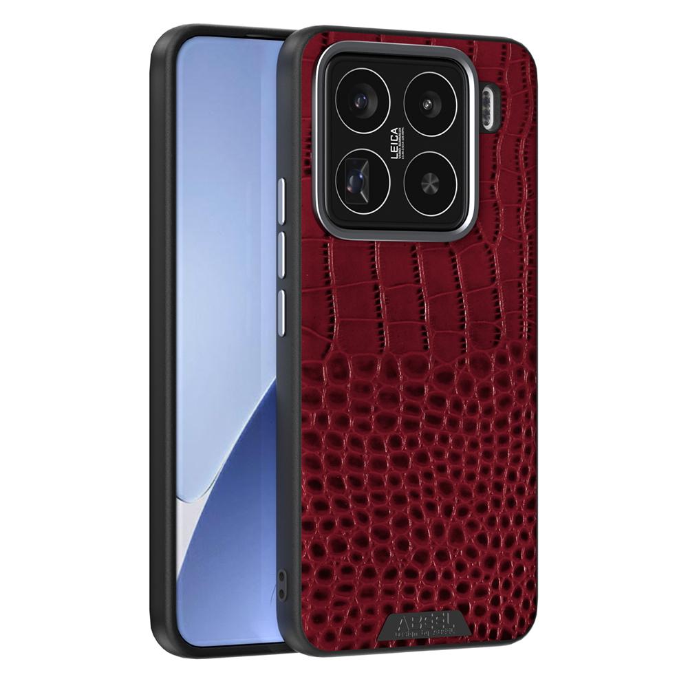 ABEEL Магнитный чехол для Xiaomi 15 Pro Задняя крышка с текстурой крокодила и микротиснением