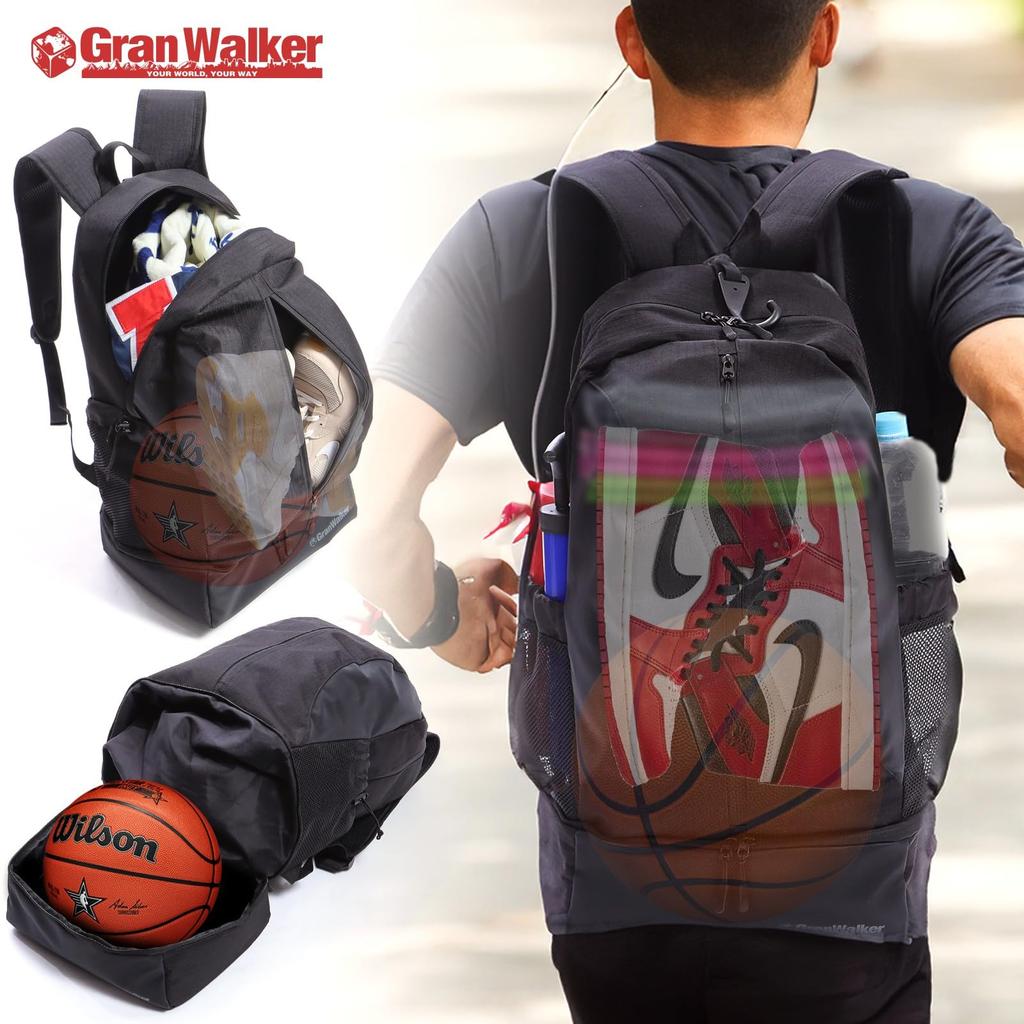 Спортивный большой водоотталкивающий спортивный клубный большой водонепроницаемый ПК для воды, вмещающий A4, дневной рюкзак с сумкой для обуви, сухой и влажный спортивный рюкзак [Gran