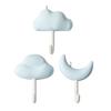 3 шт. Милый настенный крючок Самоклеящийся Настенный кухонный крючок Облако Луна Декоративный крючок Вешалка для полотенец для организации дома, спальни, ванной комнаты