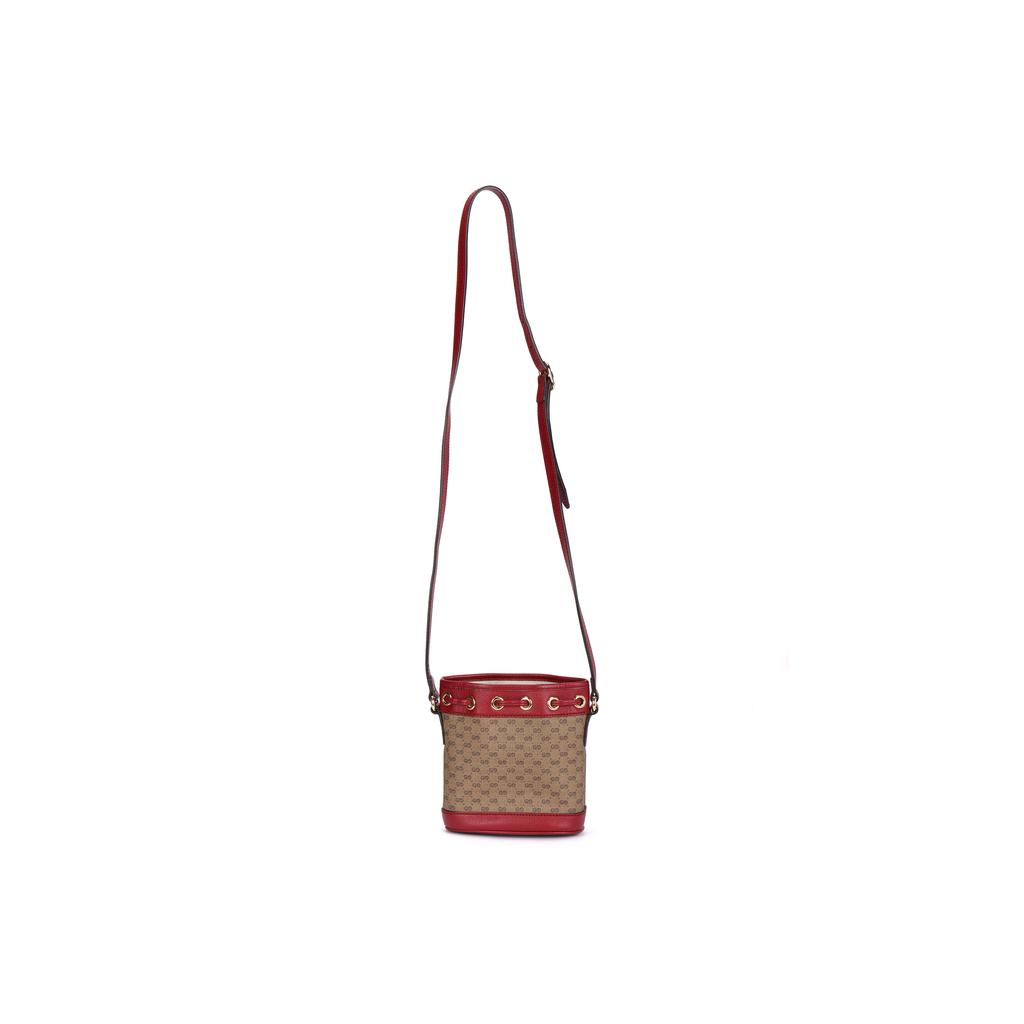 Gucci x Doraemon Mini Bucket Bag Beige/Red Women Bags Tan 647801-2T0AG-8580