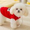 Hooded Pet Sweater Warm Thermal Cotton Two Legs Outfit Winter Dog Cat Clothes Comfortable Pet Hoodie Leash Hole Soft Pet Jacket