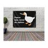 VIKAMA Peace Is Never An Option Goose Flag Tapestry Room  Dorm Decor Fun Living Room Wall Hanging Home Decor