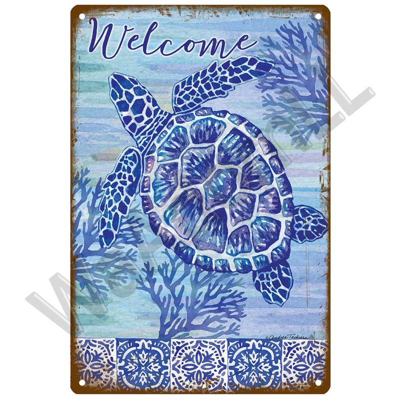 Пляжная жестяная табличка, металлическая табличка, винтажная летняя металлическая настенная табличка, пляжный декор для пляжного бара, пляжного домика, приморская декоративная тарелка