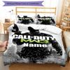 3pcs Custom Name Call of Duty Bedding Set Duvet Cover Closure Includes 1 Duvet Cover & 2 Pillowcases, Soft and Comfortable for All Seasons.