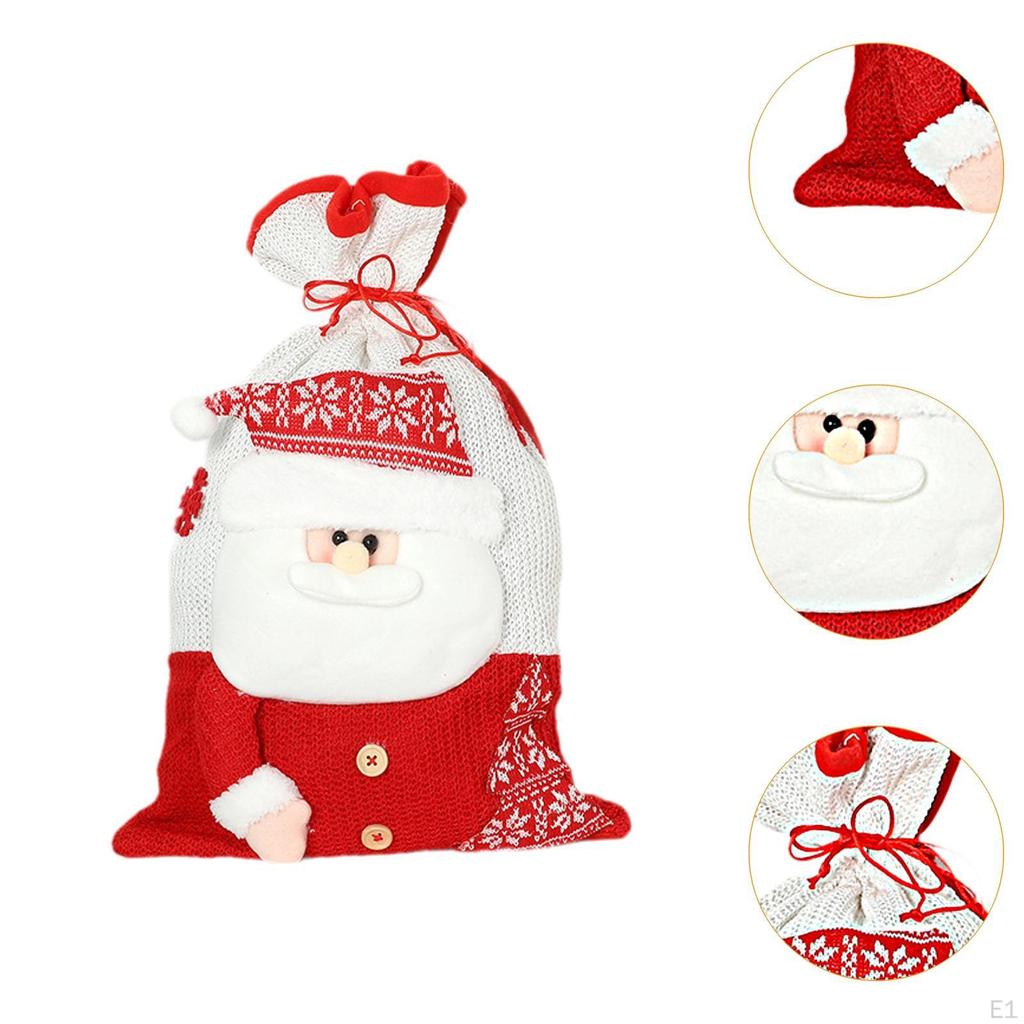 Christmas Gift Drawstring Bag Xmas Pouch Candy Package for