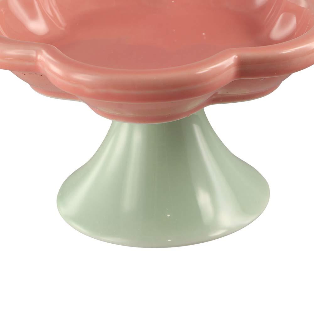 With Flower Design Cat Bowl With Stand Dog Food Feeding Basin Cats Drinking Feeder Container