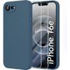 Protective Case for iPhone 16th - BOOLING - Ultra Slim Shockproof - Navy Blue Silicone - 2 Tempered Glasses
