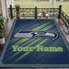 Custom Text Printed Rug Seattle Seahawks Non Slip Floor Carpet For Home Room Decor