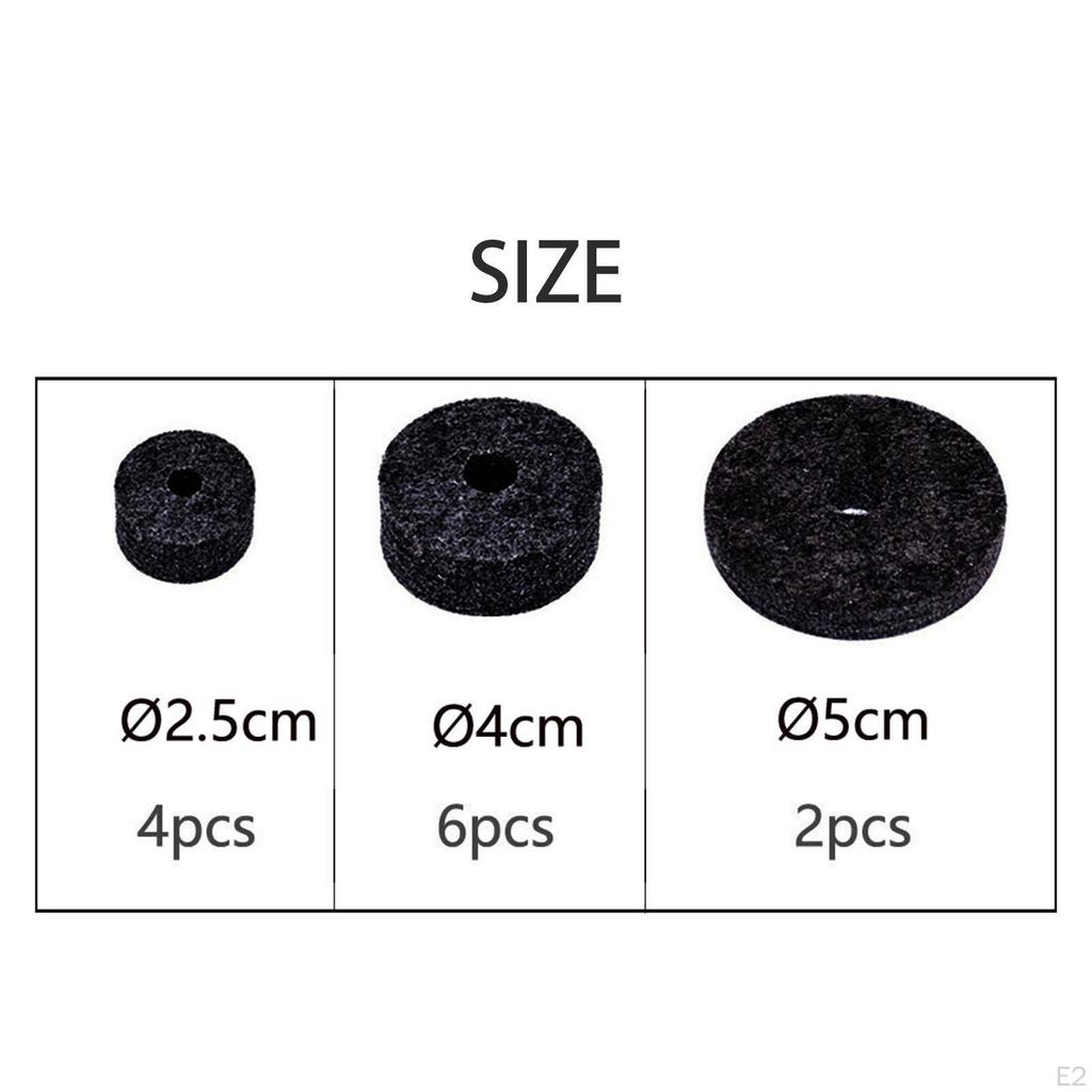 12 шт. фетровая шайба для тарелок, войлочные подушечки, прочные нескользящие сменные рукава для оборудования