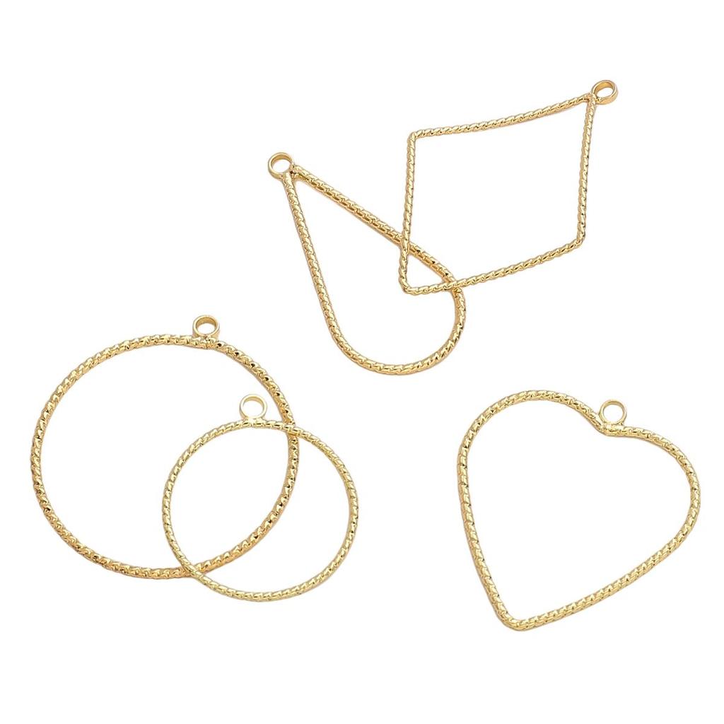 Медный круглый треугольный геометрический очаровательный кулон для изготовления ювелирных изделий своими руками, серьги, браслет, ожерелье, аксессуары