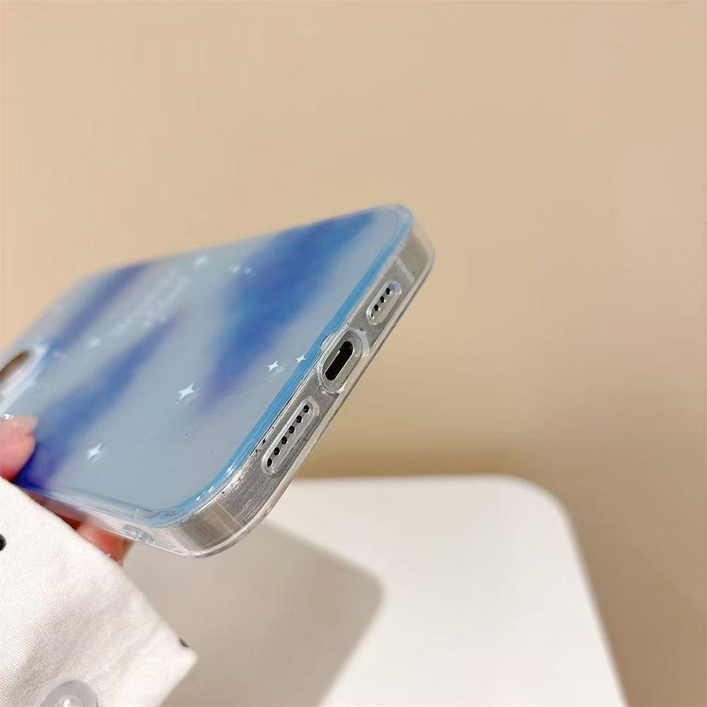 Градиентный чехол «Синее Звездное Небо» для iPhone 17/16 Pro Max и 15/14 «Ледник»