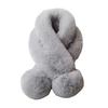 Women Winter Scarf with Wool Ball Decoration Solid Color Thickened Plush Warm Scarf Winter Outfits Accessories