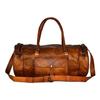 Handmade Genuine Goat Leather Men's Travel Luggage Gym New Duffel Brown Bag