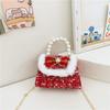 Adorable Red Pearl Handheld Princess Purse For Little Girls With Charming Cartoon Design