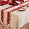 2025 Новая Свадебная Скатерть для Стола Светлая Роскошь Высококлассный Кофейный Столик с Восьмиугольной Скатертью Красный ТВ-Шкаф Праздничная Покрывающая Ткань
