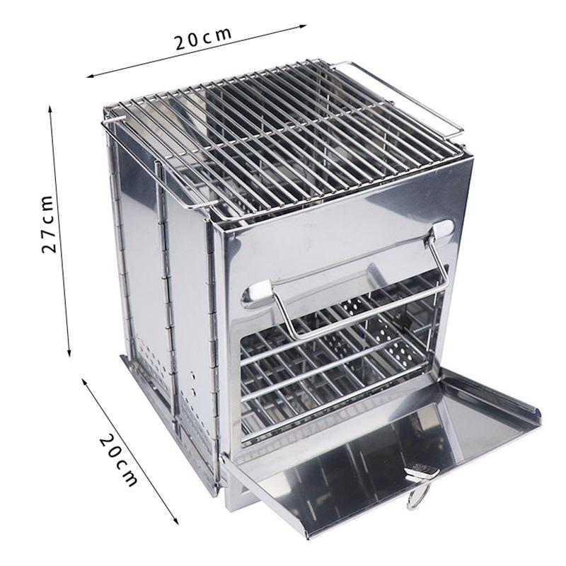 Stainless Steel Folding BBQ Grill for Outdoor Picnic and Camping