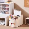 Симпатичный настольный ящик для хранения косметики в студенческом общежитии, губная помада, всякая всячина, кисточки для макияжа, корзина, сетка, держатель для ручек