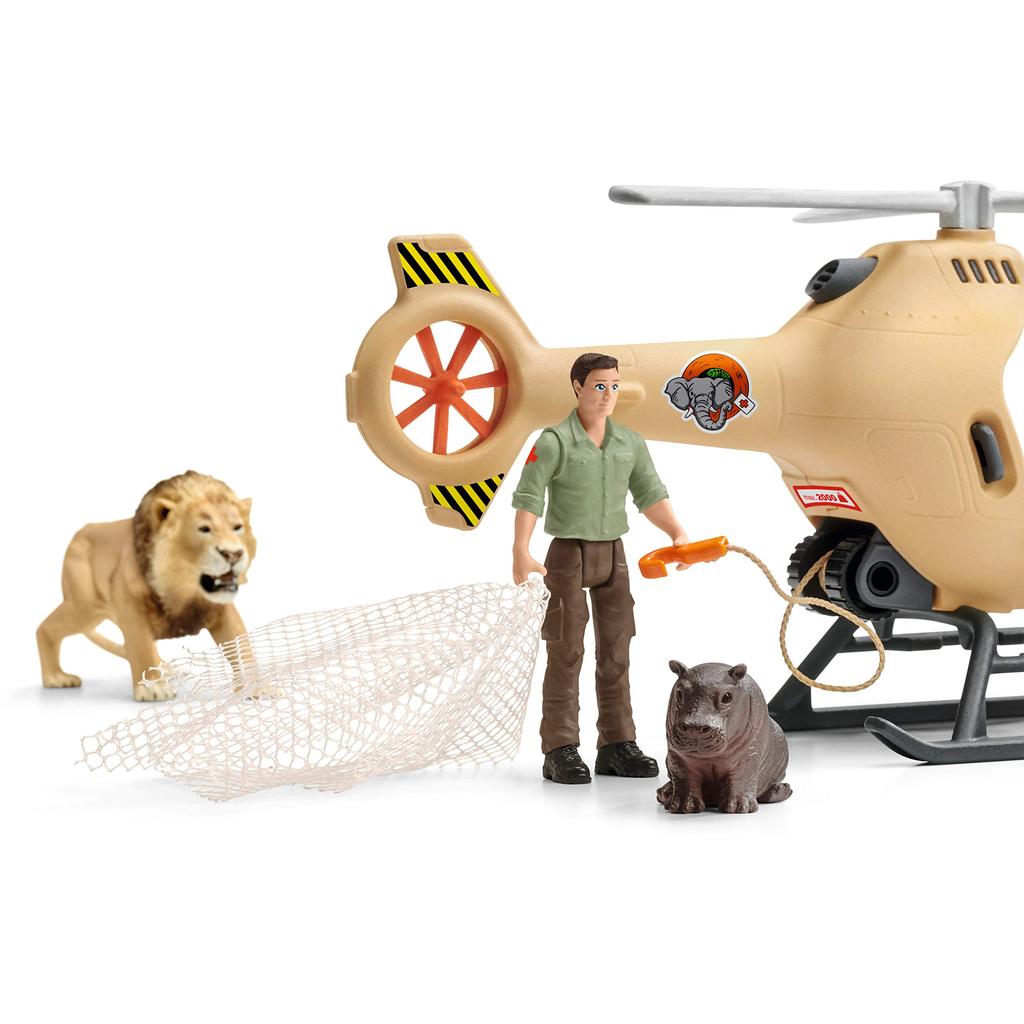 Schleich Wildlife Animal Rescue Helicopter Figure 42476