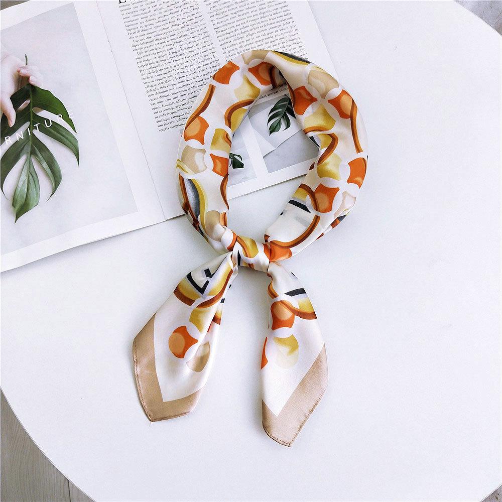 Модный декоративный шарф, повязка для волос, резинка для волос 70, маленький квадратный шарф, шелковый шарф, женский весенне-осенний универсальный маленький шарф, профессиональный шарф