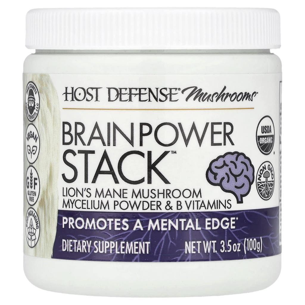 Host Defense, Mushrooms™, Brain Power Stack™, 100 г(3,5 унции)