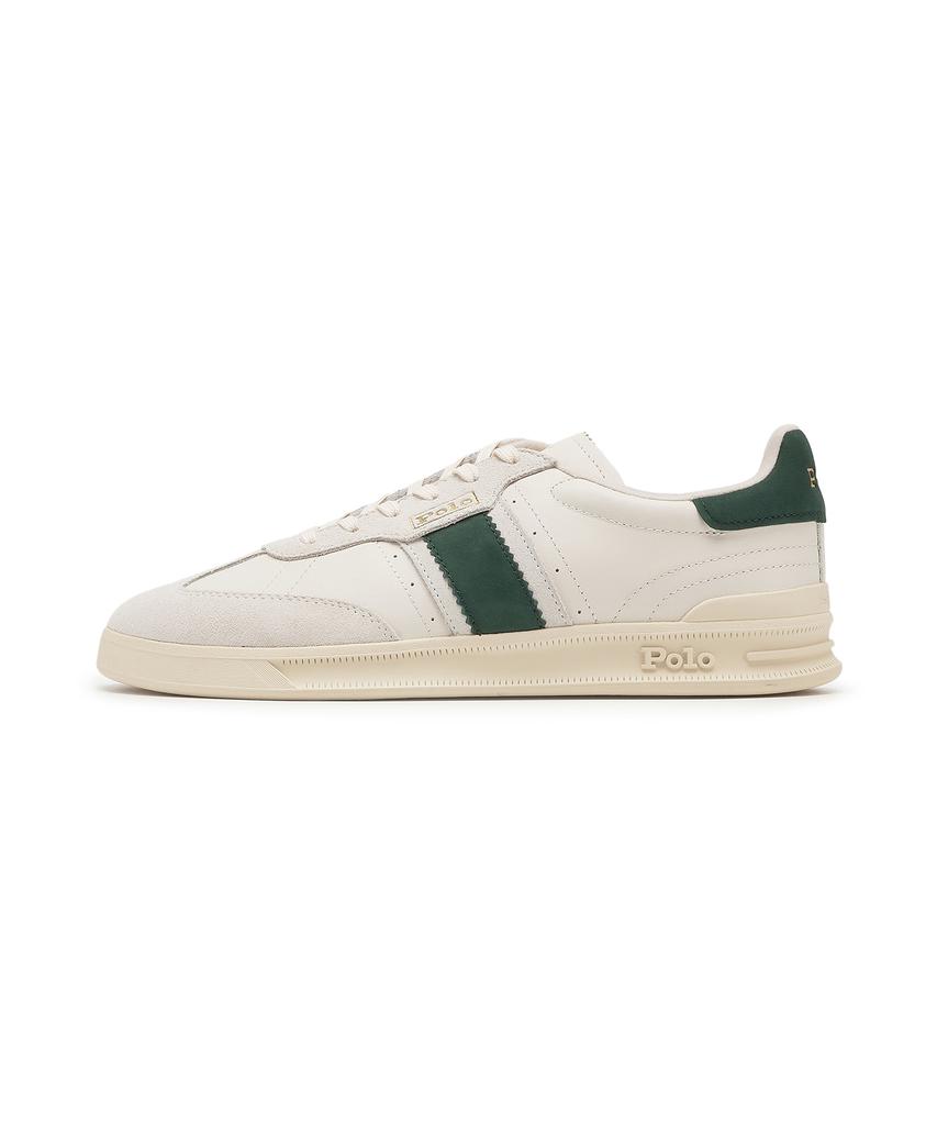 Polo Ralph Lauren Heritage Aera Leather Suede Sneakers - White