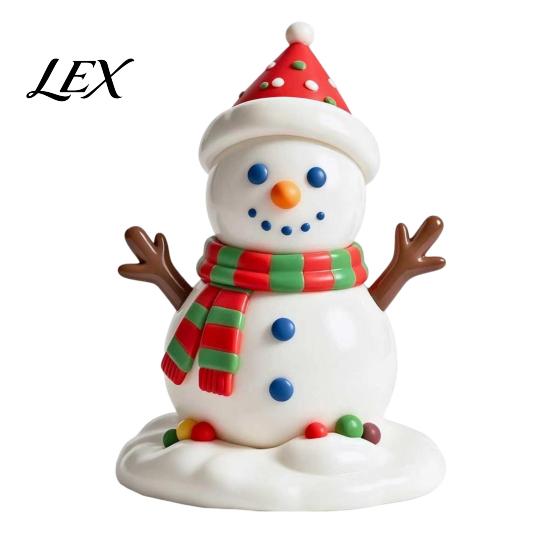 Durable Indoor Christmas Gift Ideas Resin Figurine, Cute Clay Style Santa Snowman Gingerbread Man Unique Holiday Party Photo Props Statue, Festive