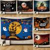 Home Decor Tapestry Witch Pumpkin Halloween Party Ation Living Room Bedroom Wall Backdrop Fabric