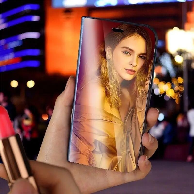 Роскошный кожаный зеркальный чехол-книжка для Samsung Galaxy S24 Plus Ultra S 24 S24Plus S24Ультра противоударный кожаный чехол-бампер