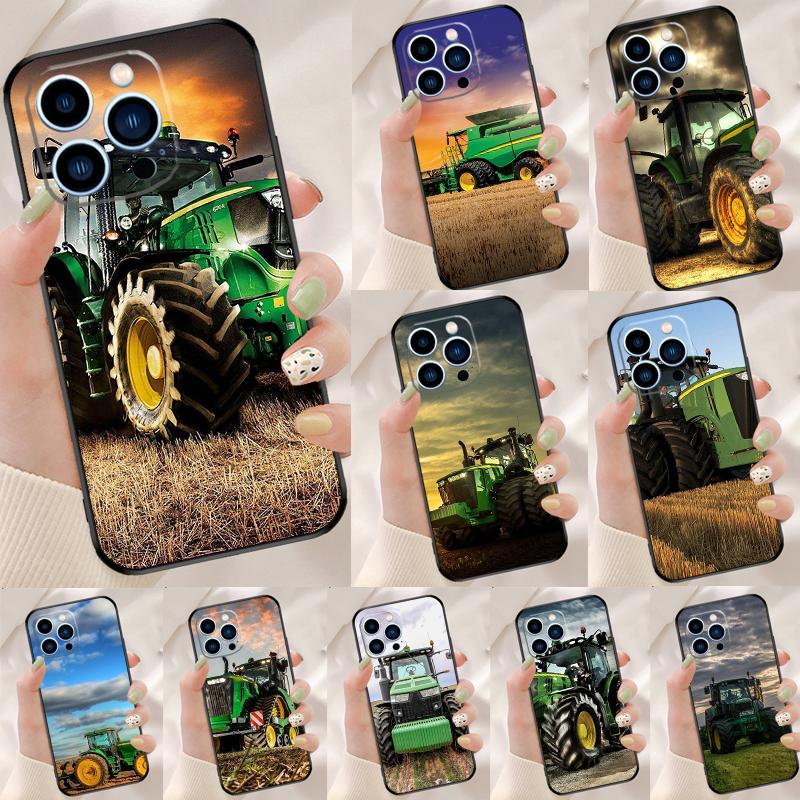 Фермерский Трактор Чехол для iPhone 15 16 Pro Max 11 12 13 Mini 14 15 Pro Max 15 Plus XR 16e Задняя Крышка Телефона