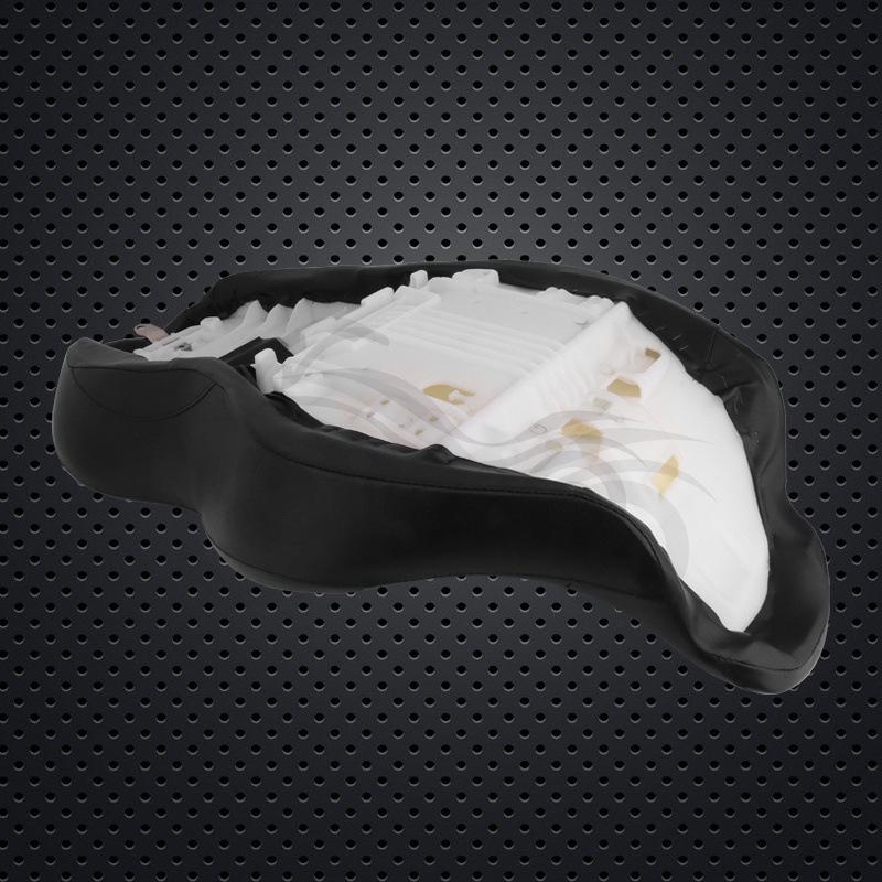 Integrated Luxury Leather Motorcycle Seat Cushion for Harley Glide (1996-2020)